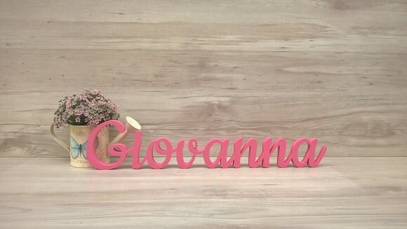 Nome de Mesa em mdf - Linha Ck - Giovanna 10 cm