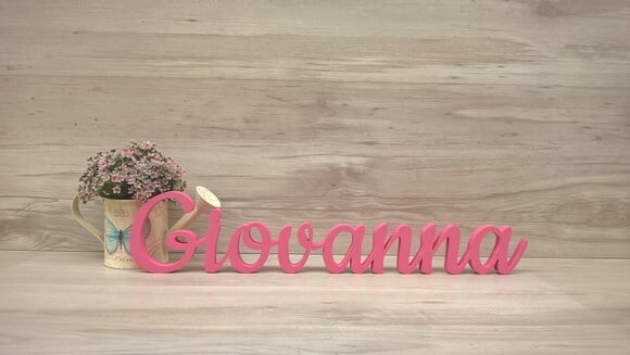 Nome de Mesa em mdf - Linha Ck - Giovanna 10 cm