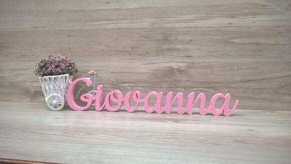 Nome de Mesa em mdf - Linha Ck - Giovanna 10 cm