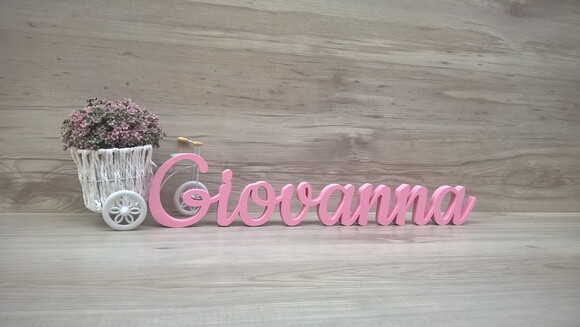 Nome de Mesa em mdf - Linha Ck - Giovanna 10 cm