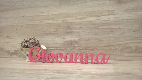Nome de Mesa em mdf - Linha Ck - Giovanna 10 cm