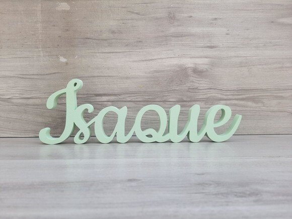 Nome de Mesa em mdf - Linha Ck - Isaque - 10 cm