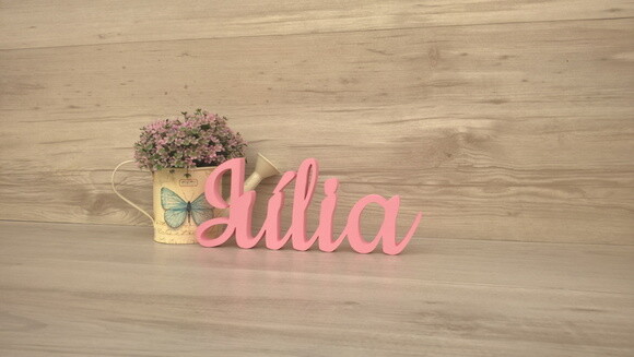Nome de Mesa em mdf - Linha Ck - Júlia 10 cm