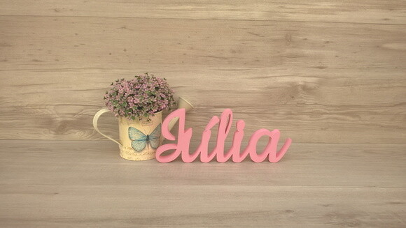 Nome de Mesa em mdf - Linha Ck - Júlia 10 cm