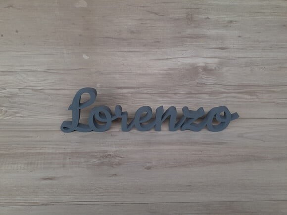Nome de Mesa em mdf - Linha Ck - Lorenzo 10 cm