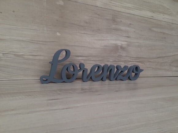 Nome de Mesa em mdf - Linha Ck - Lorenzo 10 cm