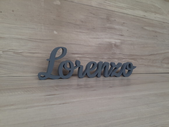 Nome de Mesa em mdf - Linha Ck - Lorenzo 10 cm