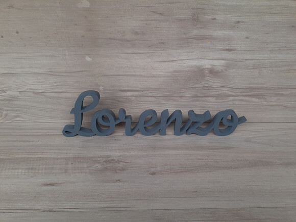 Nome de Mesa em mdf - Linha Ck - Lorenzo 10 cm