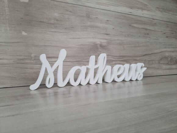 Nome de Mesa em mdf - Linha Ck - Matheus 10 cm