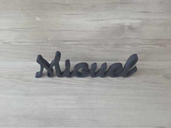 Nome de Mesa em mdf - Linha Ck - Miguel 10 cm