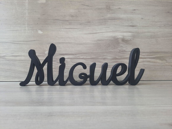 Nome de Mesa em mdf - Linha Ck - Miguel 10 cm