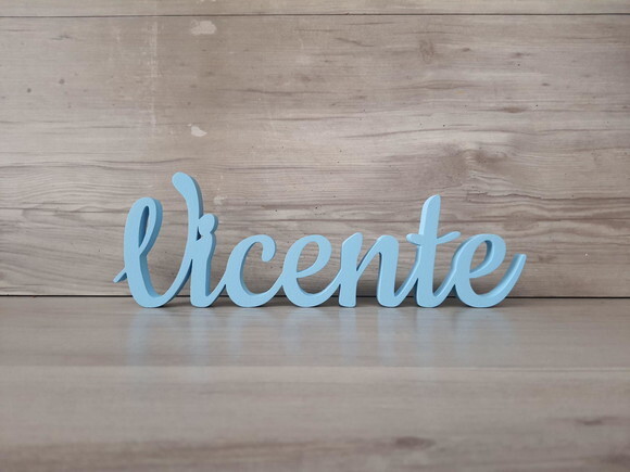 Nome de Mesa em mdf - Linha Ck - Vicente 10 cm