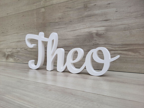 Nome de Mesa em mdf - Linha Ck - Theo 13 cm