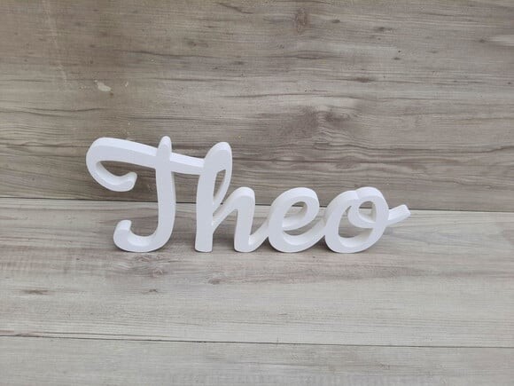 Nome de Mesa em mdf - Linha Ck - Theo 13 cm