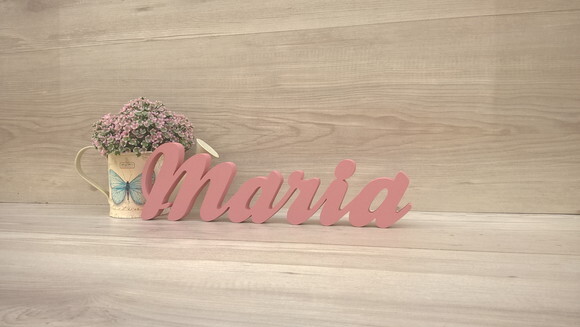 Nome de mesa em MDF - Linha Clássicos - Maria 10 cm