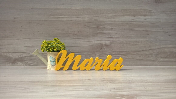 Nome de mesa em MDF - Linha Clássicos - Maria 10 cm