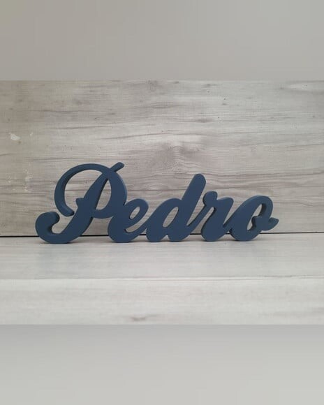 Nome de Mesa em mdf - Linha Clássicos - Pedro 10 cm