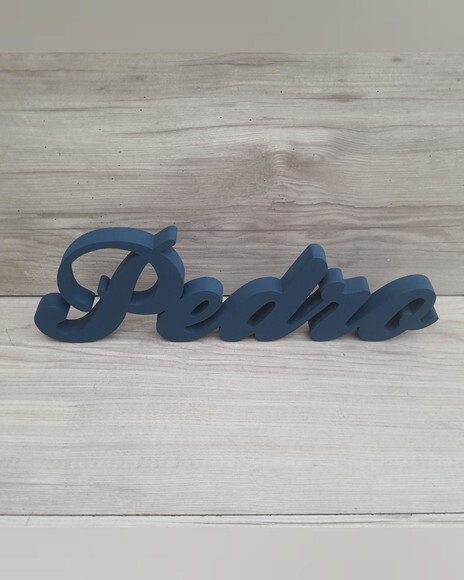 Nome de Mesa em mdf - Linha Clássicos - Pedro 10 cm