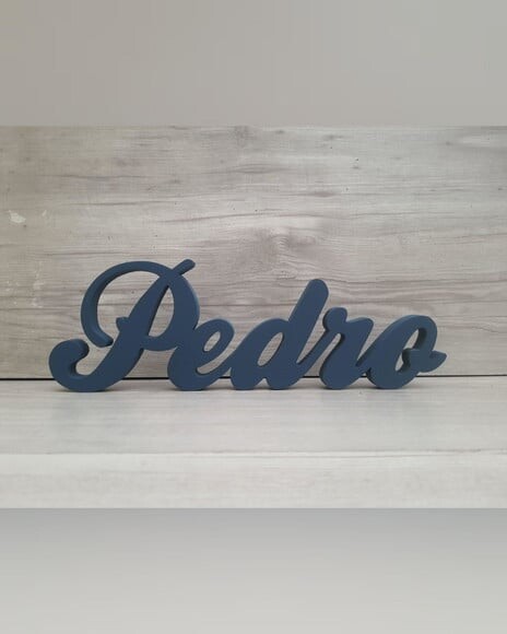 Nome de Mesa em mdf - Linha Clássicos - Pedro 10 cm