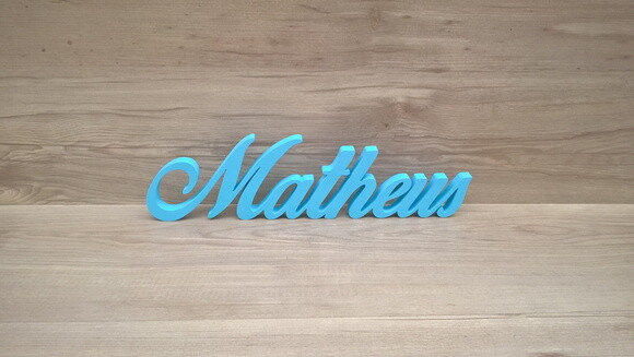 Nome de Mesa em mdf - Linha Clássicos Bop - Matheus 10 cm