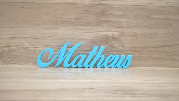 Nome de Mesa em mdf - Linha Clássicos Bop - Matheus 10 cm