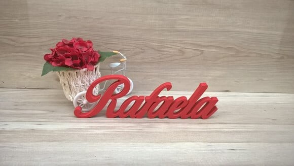 Nome de mesa em MDF - Linha Clássicos BOP - Rafaela 10 cm