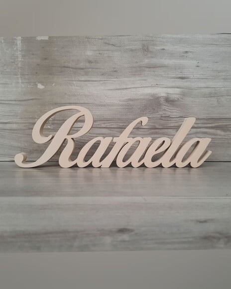 Nome de Mesa em mdf - Linha Clássicos Bop - Rafaela 10 cm