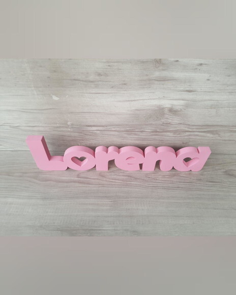 Nome de Mesa em mdf - Linha Dw - Lorena - 10 cm