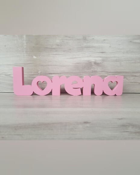 Nome de Mesa em mdf - Linha Dw - Lorena - 10 cm