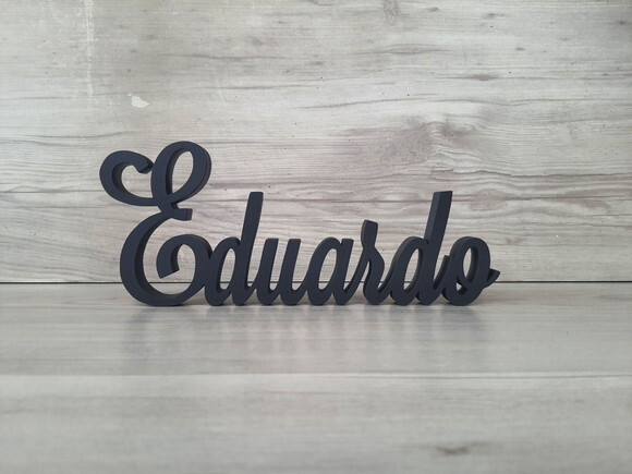 Nome de Mesa em mdf - Linha Ls - Eduardo - 10 cm