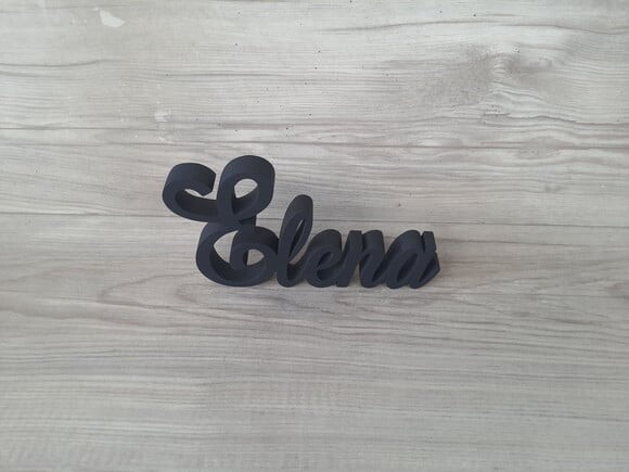 Nome de Mesa em mdf - Linha Ls - Elena - 10 cm