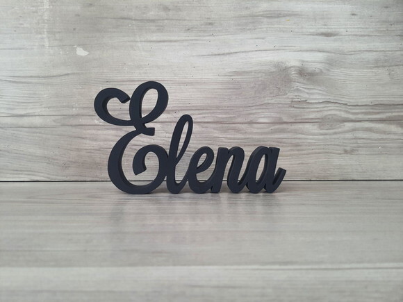 Nome de Mesa em mdf - Linha Ls - Elena - 10 cm