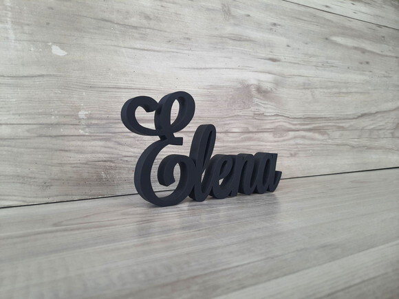 Nome de Mesa em mdf - Linha Ls - Elena - 10 cm