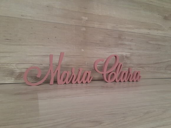 Nome De Mesa Em Mdf - Linha Ls - Maria Clara 10 Cm