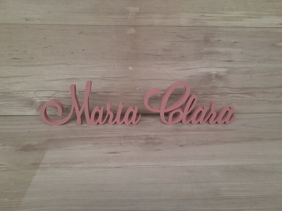 Nome De Mesa Em Mdf - Linha Ls - Maria Clara 10 Cm