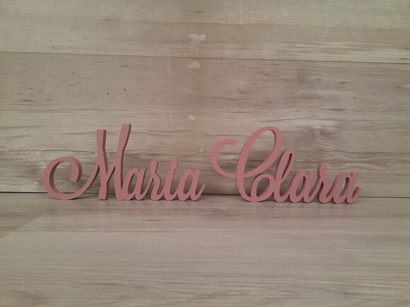 Nome De Mesa Em Mdf - Linha Ls - Maria Clara 10 Cm