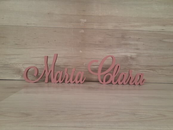 Nome De Mesa Em Mdf - Linha Ls - Maria Clara 10 Cm