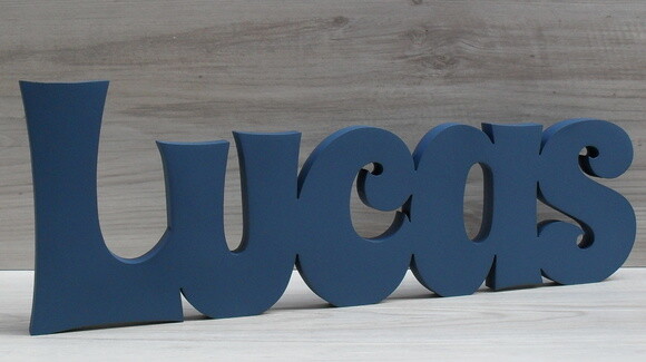 Nome de Mesa em mdf - Linha Sr - Lucas 10 cm