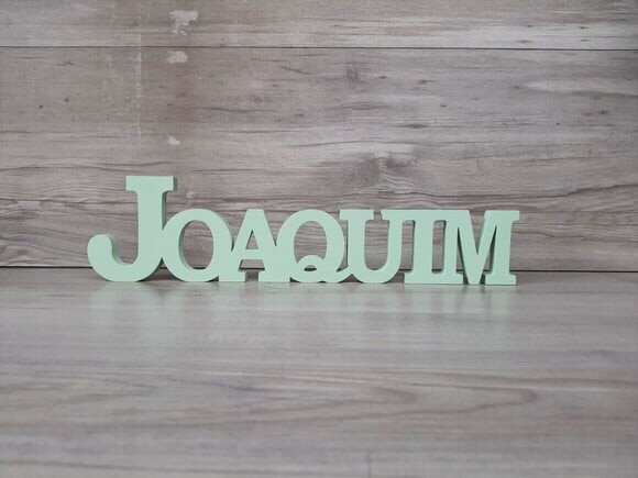 Nome de Mesa em mdf - Mod Bk - Joaquim 10 cm