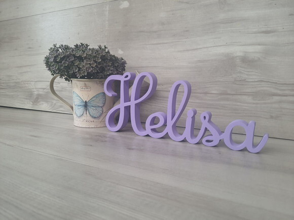 Nome de Mesa em mdf - Mod Dx - Helisa - 10 cm