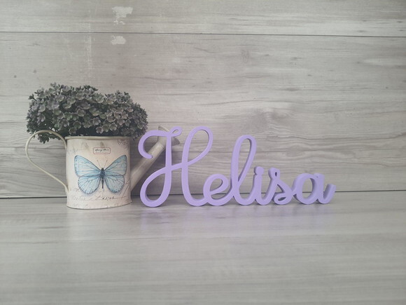 Nome de Mesa em mdf - Mod Dx - Helisa - 10 cm