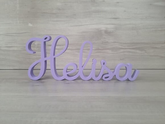 Nome de Mesa em mdf - Mod Dx - Helisa - 10 cm