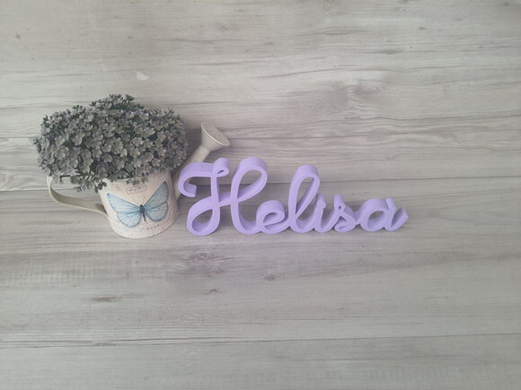 Nome de Mesa em mdf - Mod Dx - Helisa - 10 cm