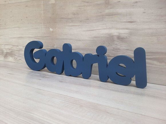 Nome de Mesa em mdf - Mod Pk Vazado Padrão - Gabriel 10 cm