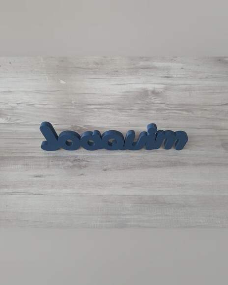 Nome de Mesa em mdf - Mod Pk Vazado Padrão - Joaquim 10 cm
