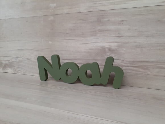 Nome De Mesa Em Mdf - Mod Pk Vazado Padrão - Noah 10 Cm