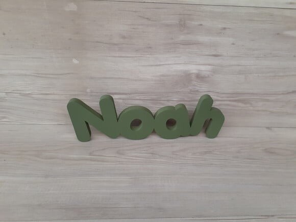 Nome De Mesa Em Mdf - Mod Pk Vazado Padrão - Noah 10 Cm