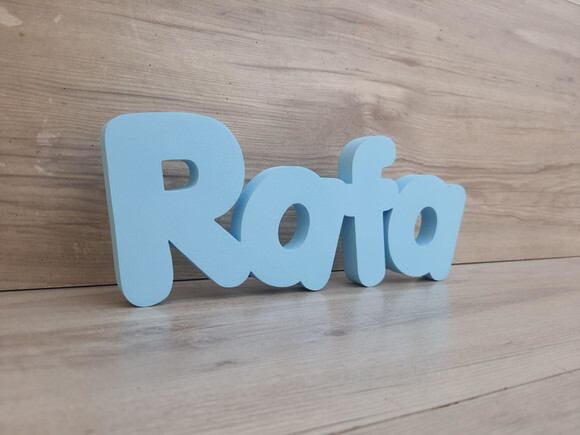 Nome de Mesa em mdf - Mod Pk Vazado Padrão - Rafa 10 cm