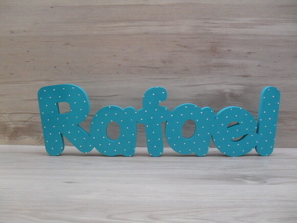 Nome de mesa em MDF - Mod PK Vazado Padrão - Rafael 10 cm