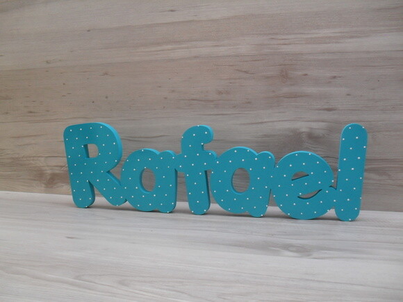 Nome de mesa em MDF - Mod PK Vazado Padrão - Rafael 10 cm